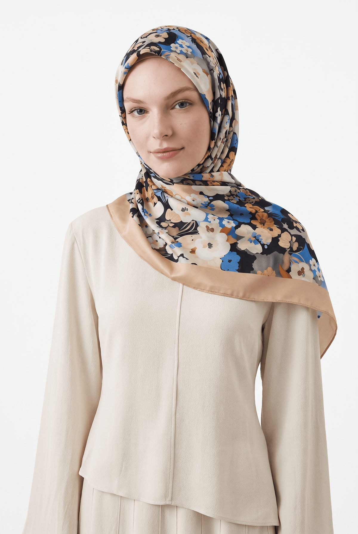Emproyal 24 Kış  Desenli Şal-4 Camel