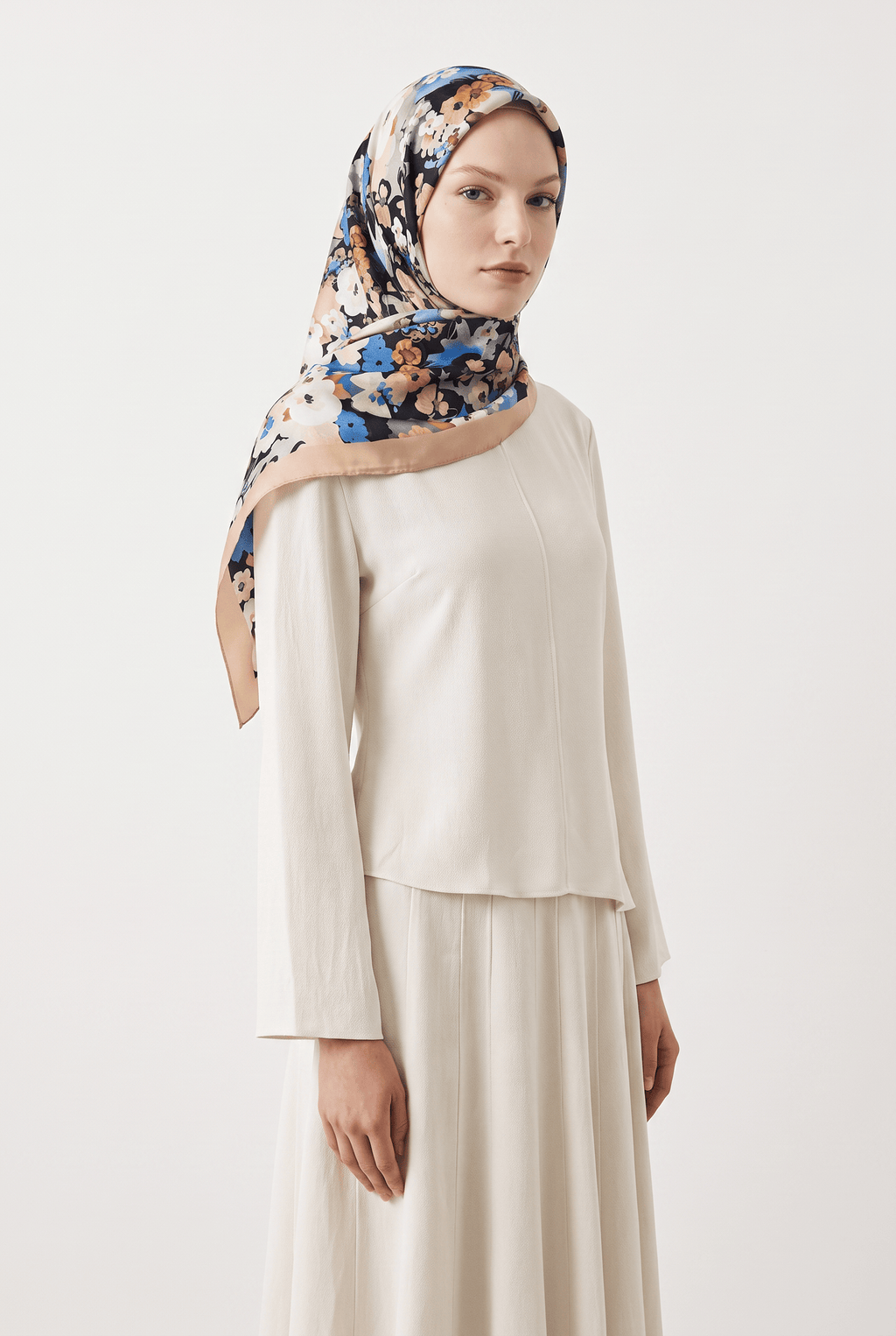 Emproyal 24 Kış  Desenli Şal-4 Camel
