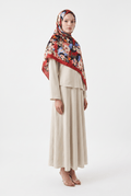 Emproyal 24 Winter Patterned Shawl - 4 Red