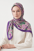 Emproyal 24 Kış  Desenli Şal-6 Mor
