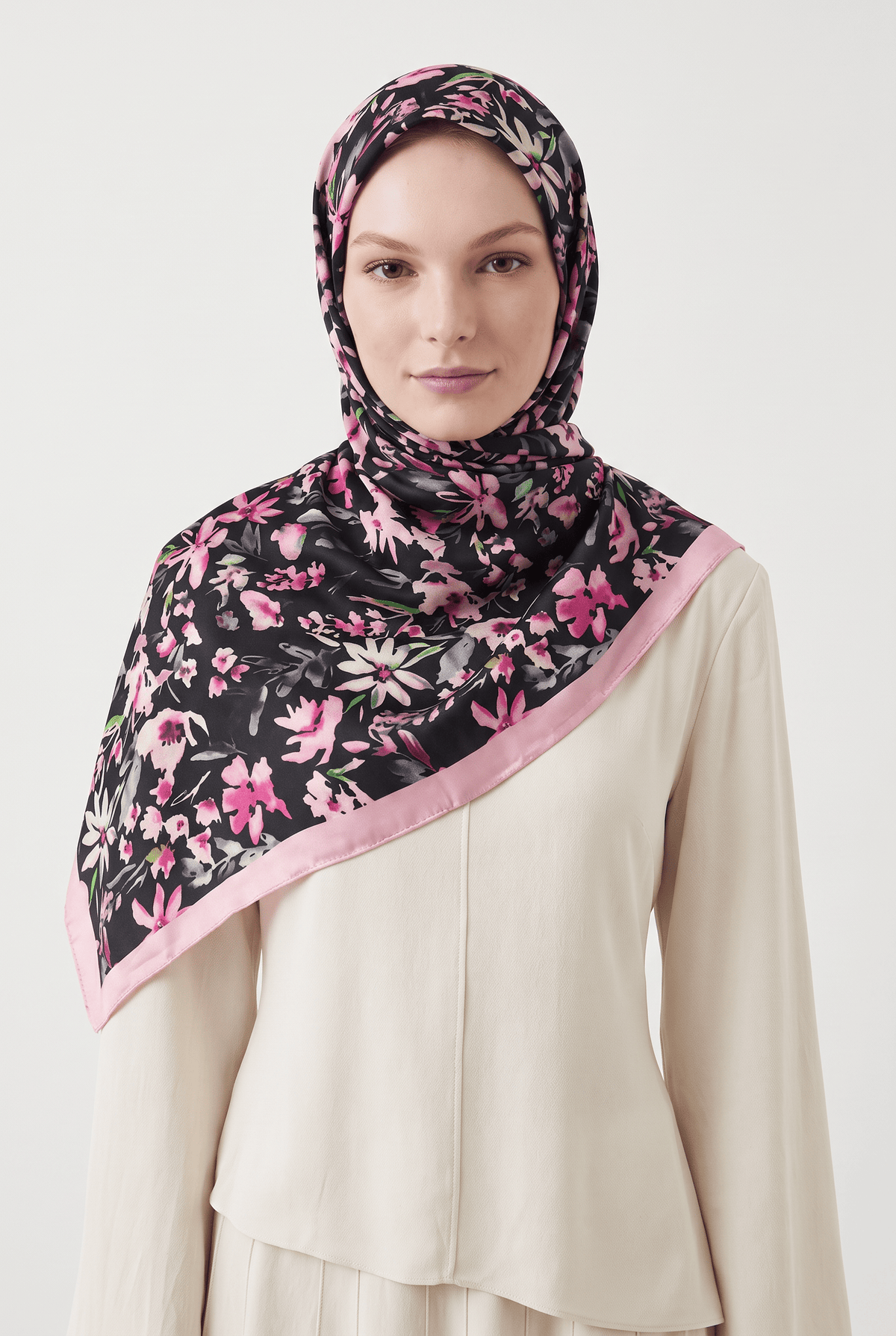 Emproyal 24 Kış  Desenli Şal-6 Pembe