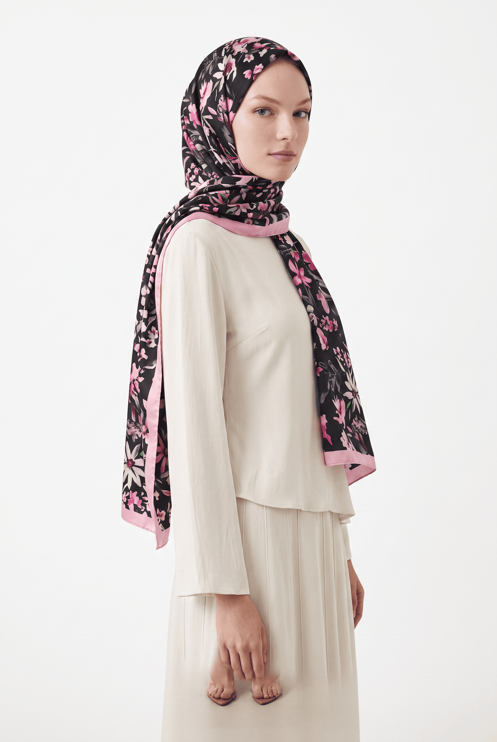 Emproyal 24 Kış  Desenli Şal-6 Pembe