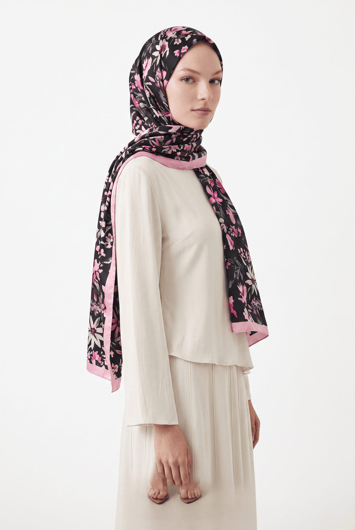 Emproyal 24 Kış  Desenli Şal-6 Pembe