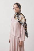 Emproyal 24 Kış  Desenli Şal-8 Füme