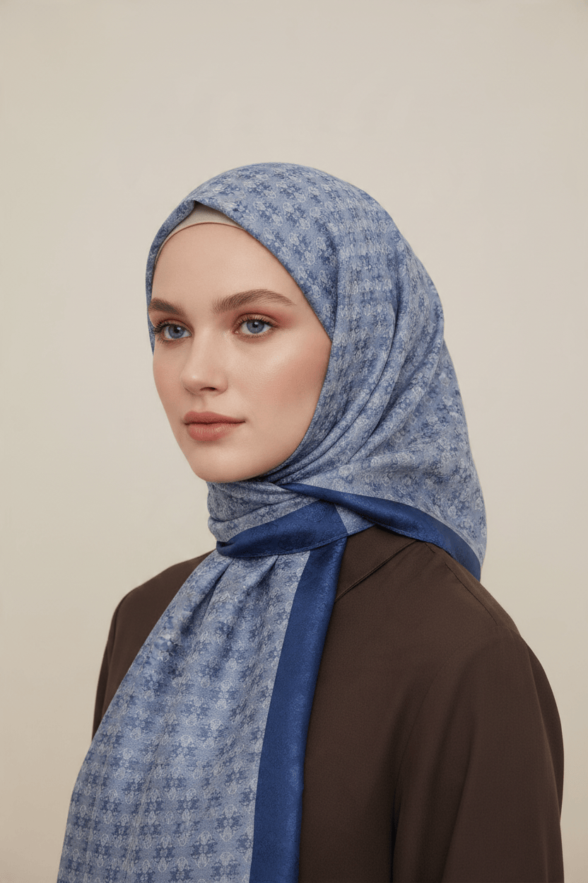 Emproyal 25y Koza Şal İndigo