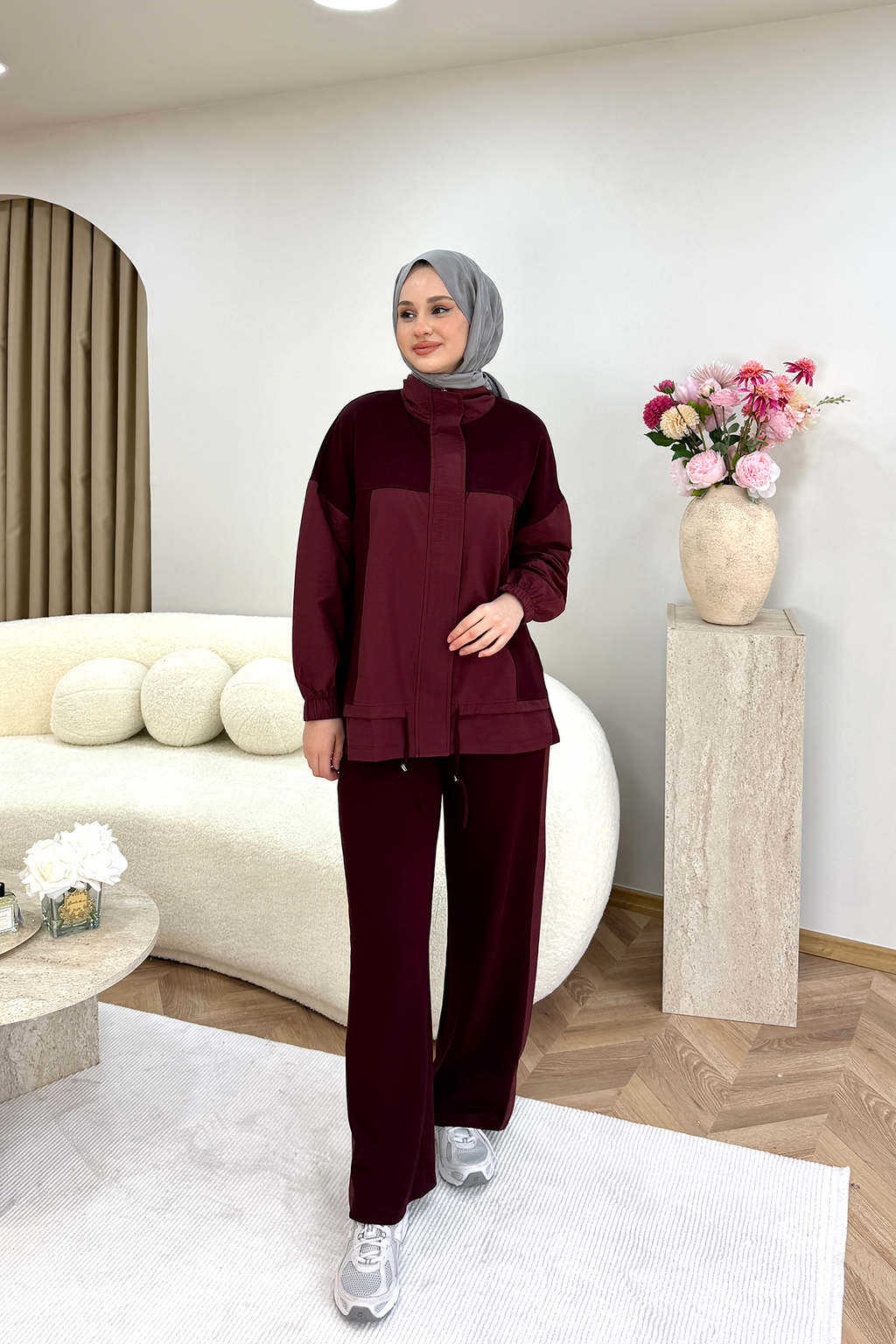 Fiona İkili Takım Bordo
