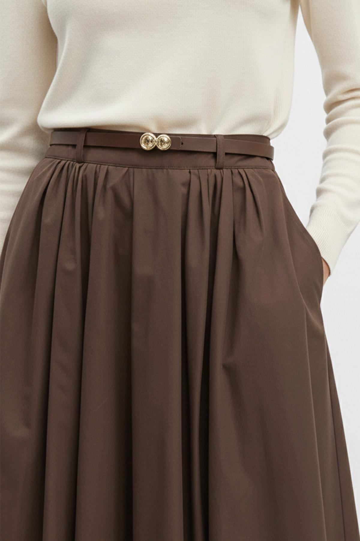 Gabardin Etek Acı Kahve