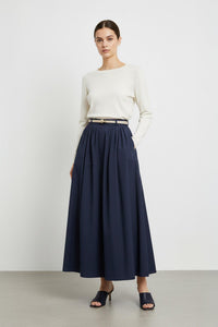Gabardin Etek Lacivert