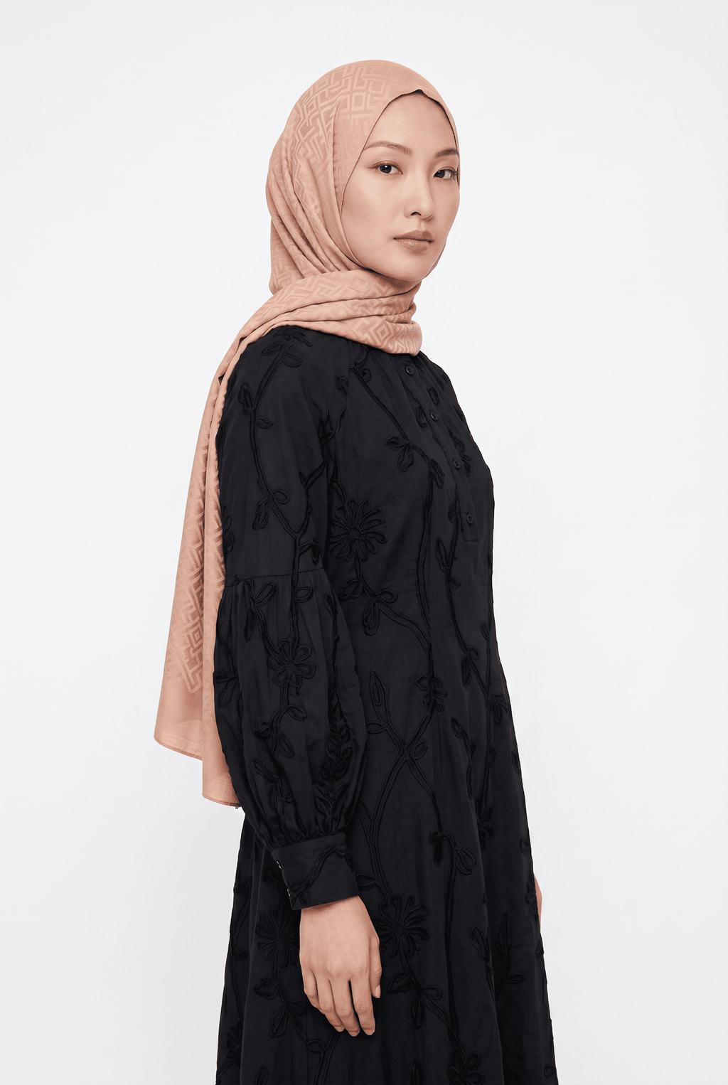 Harem 25y Alcin Jacquard Shawl Baby Pink