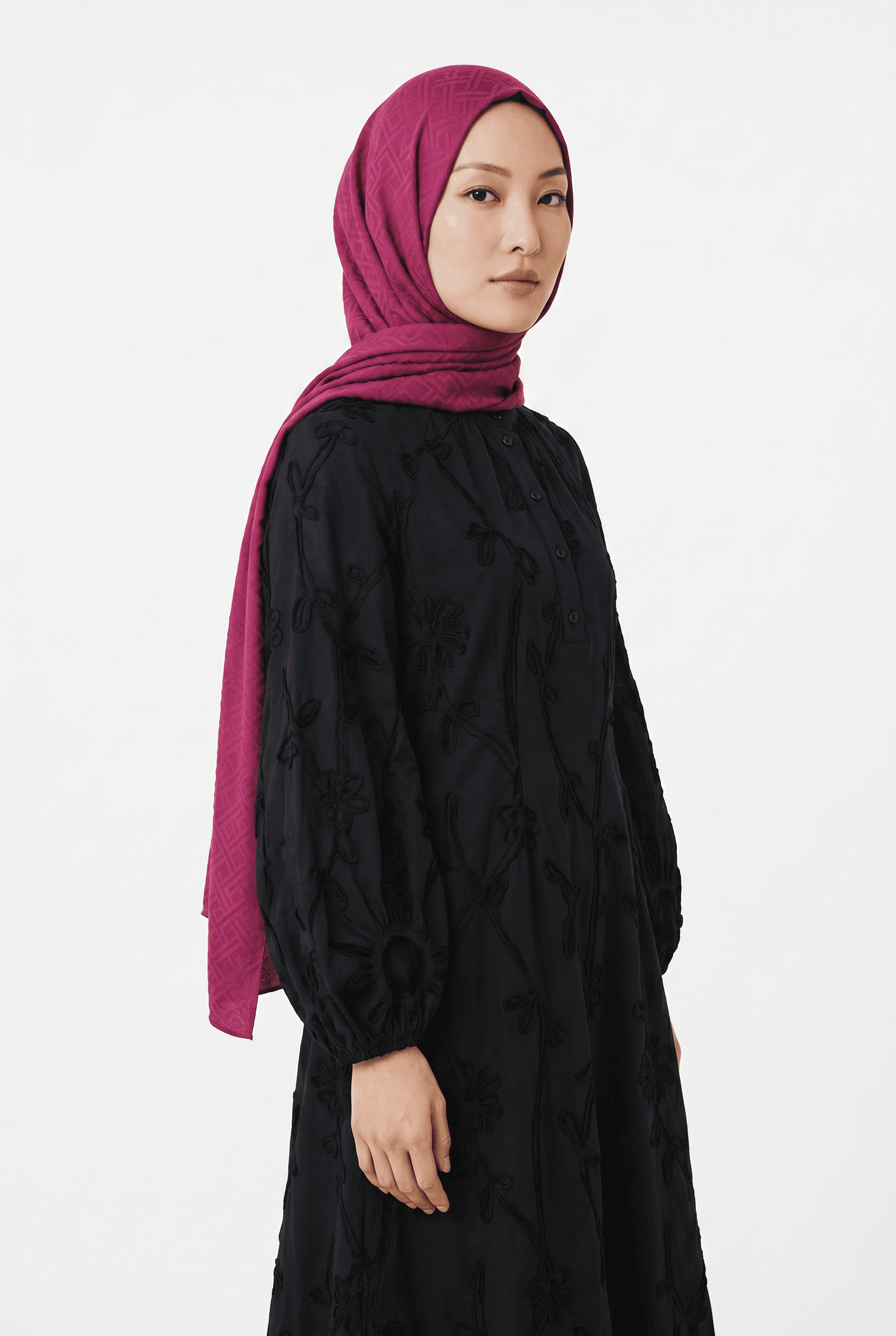 Harem 25y Alçin Jakarlı Şal Fuşya