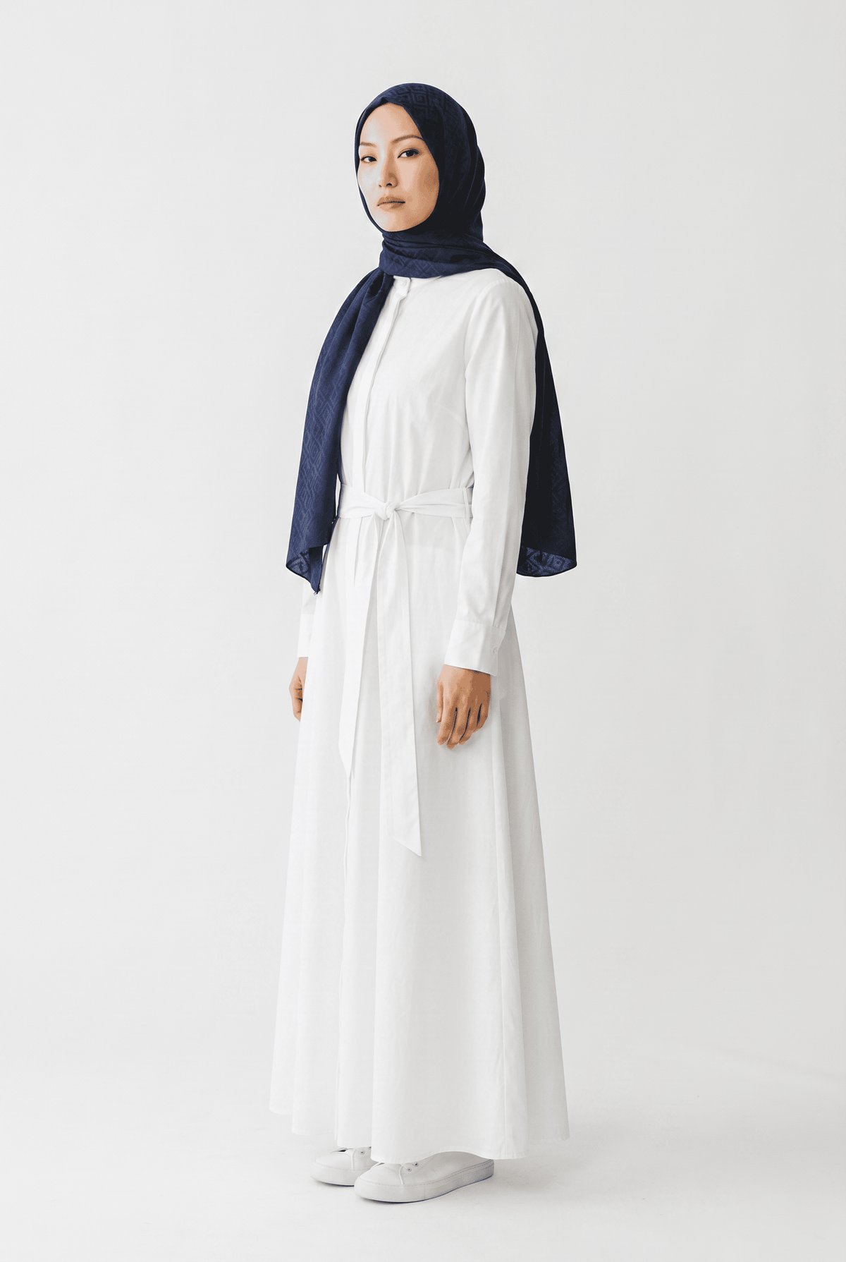 Harem 25y Alçin Jacquard Shawl Navy Blue