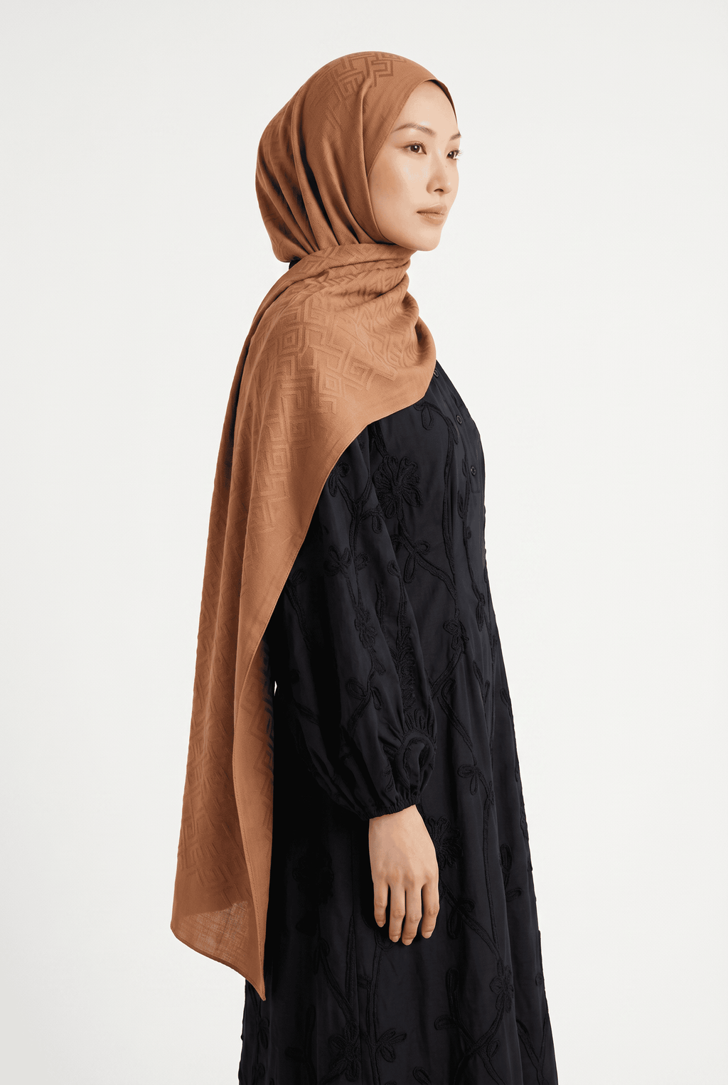 Harem 25y Alçin Jakarlı Şal Sütlü Kahve