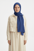Harem 25y Azra Jacquard Shawl Sax Blue