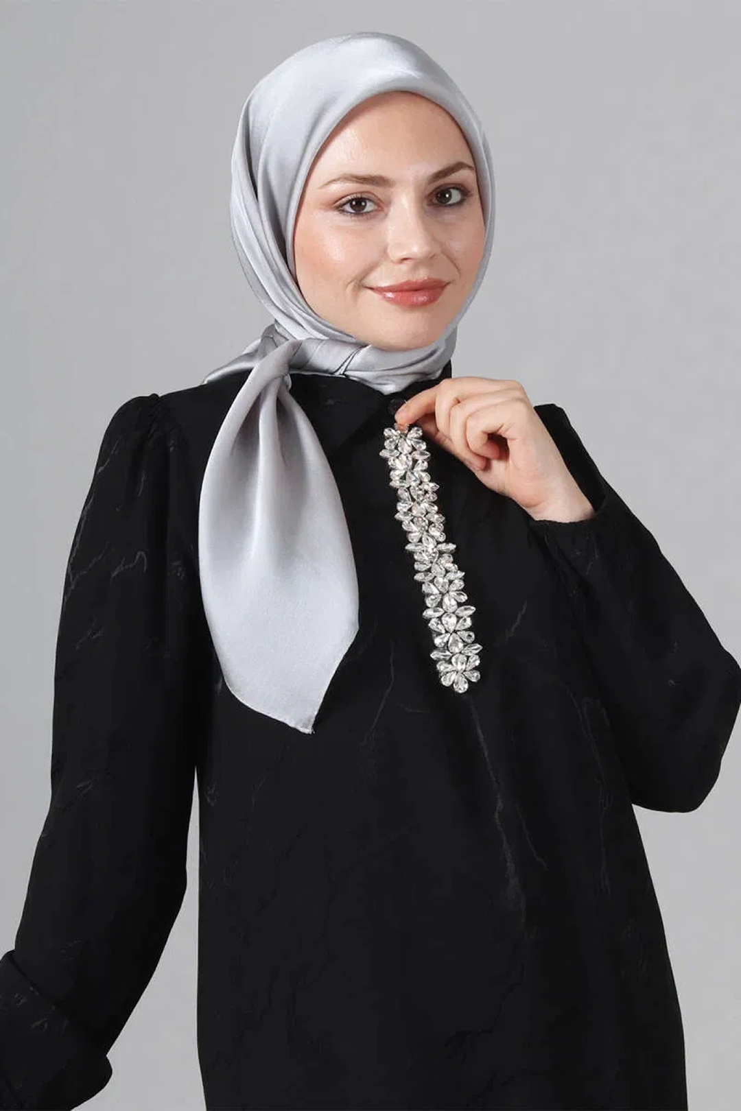 Harem 25y Como Eşarp Açık Gri