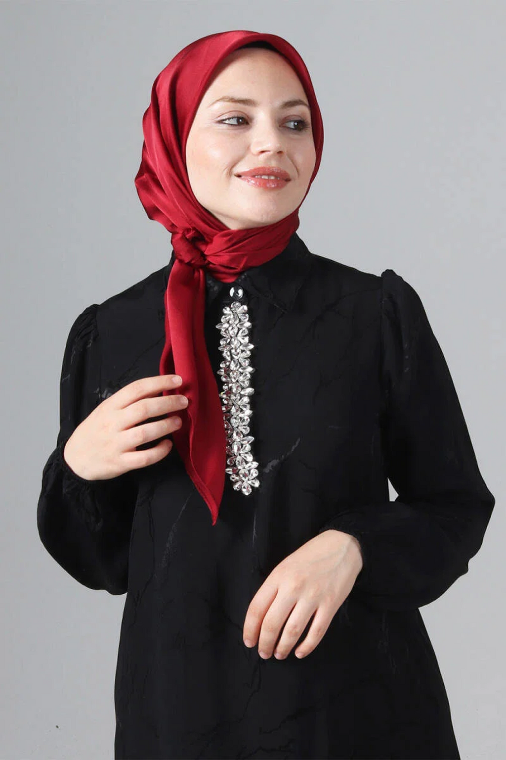 Harem 25y Como Eşarp Koyu Bordo