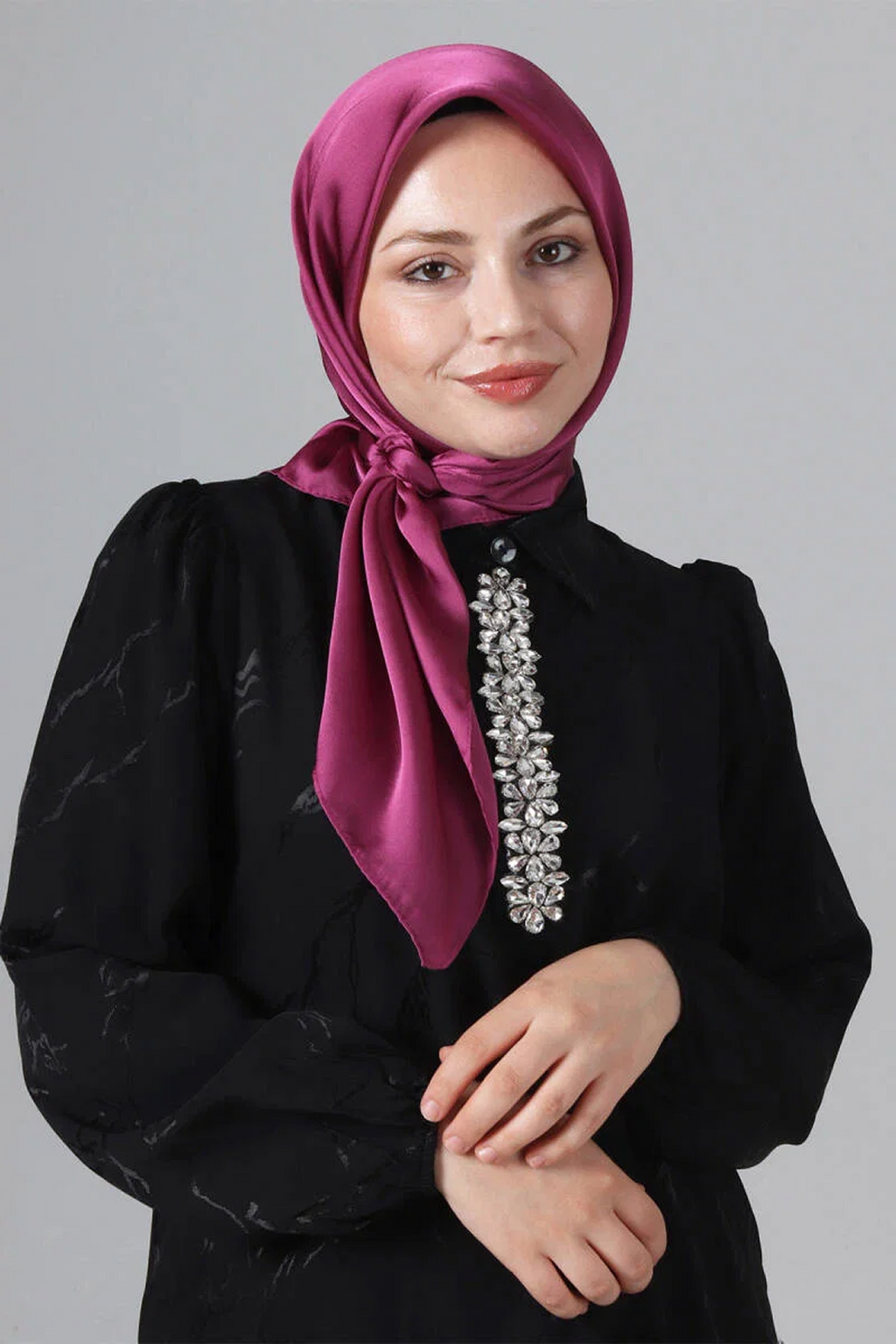 Harem 25y Como Eşarp Koyu Fuşya