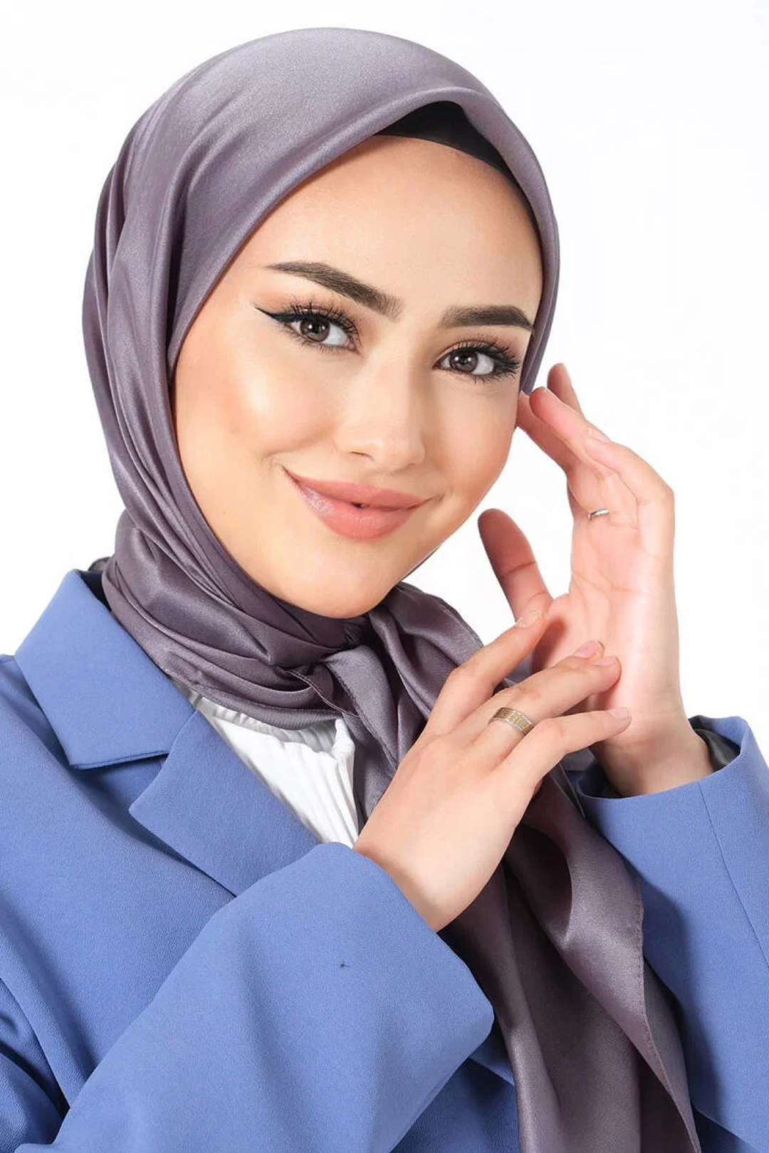 Harem Scarfs 25k Kristal Eşarp Fırtına Gri
