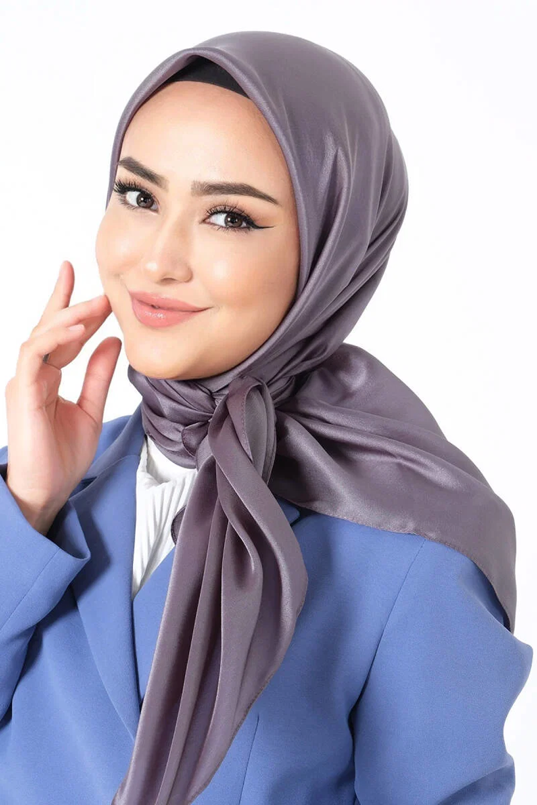 Harem Scarfs 25k Kristal Eşarp Fırtına Gri