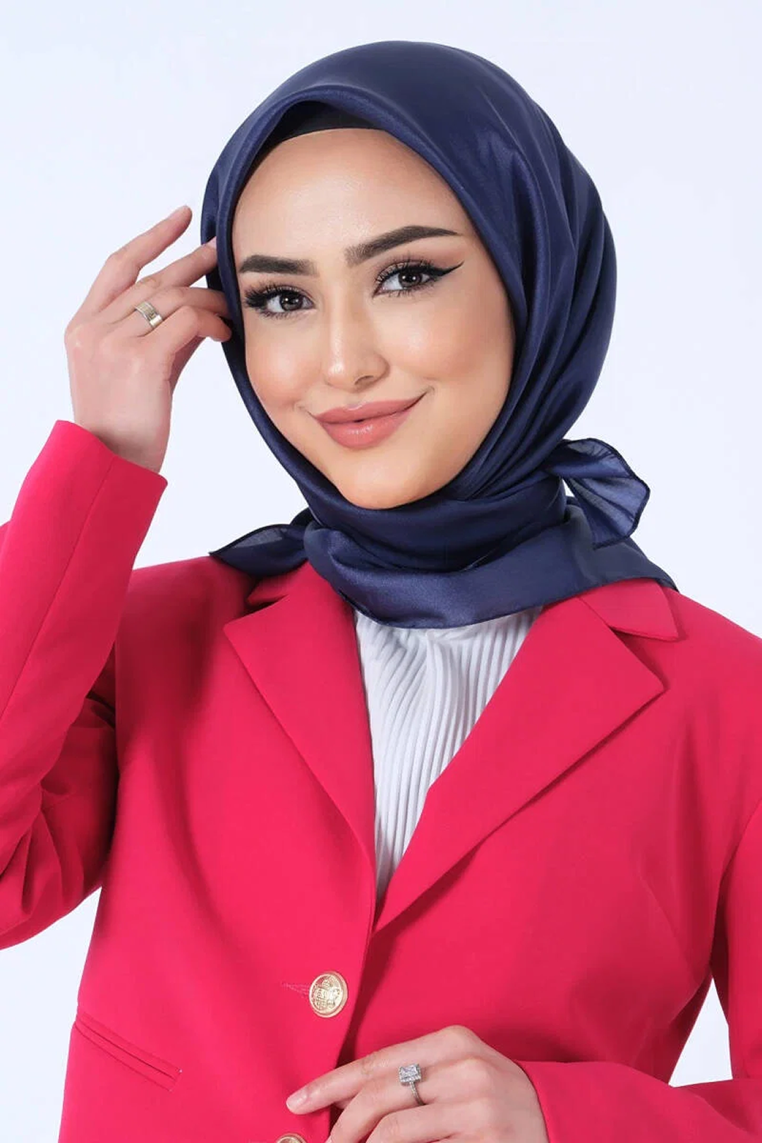 Harem Scarfs 25k Kristal Eşarp Gece Mavisi