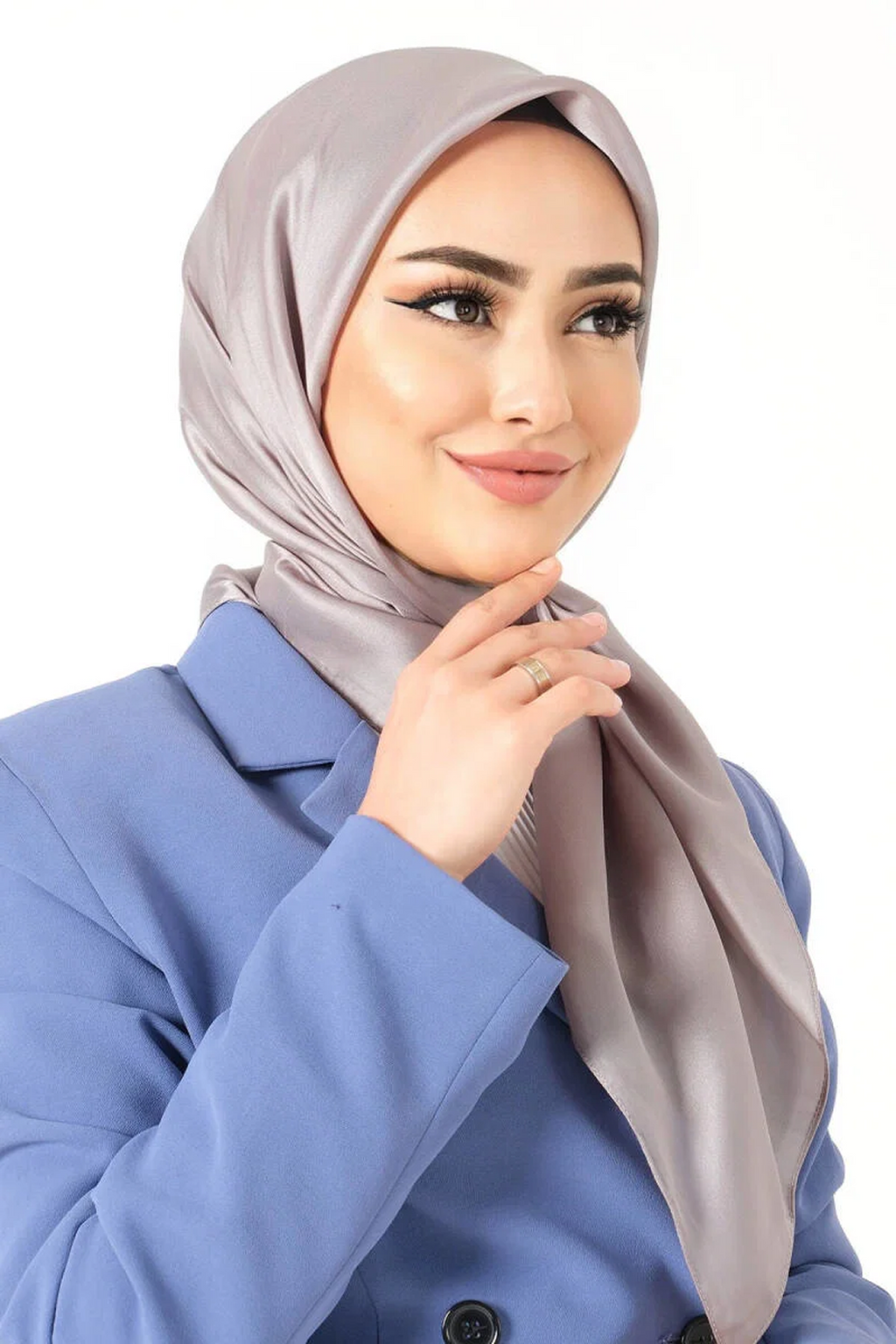 Harem Scarfs 25k Kristal Eşarp Gri