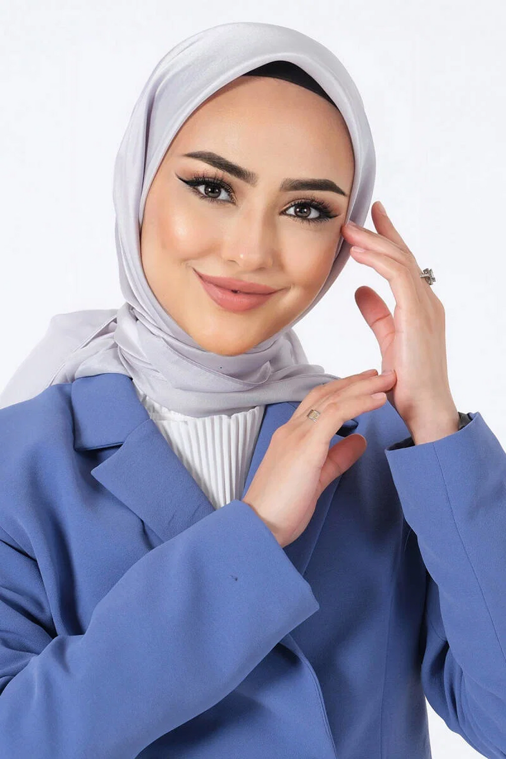 Harem Scarfs 25k Kristal Eşarp Gümüş