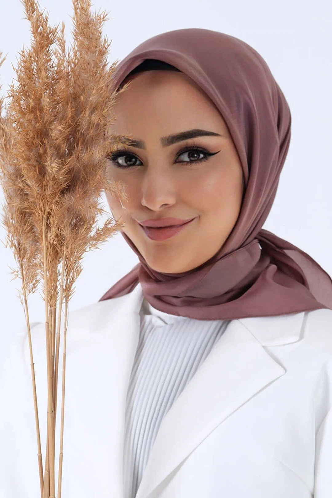 Harem Scarfs 25k Kristal Eşarp Kahv Çekir
