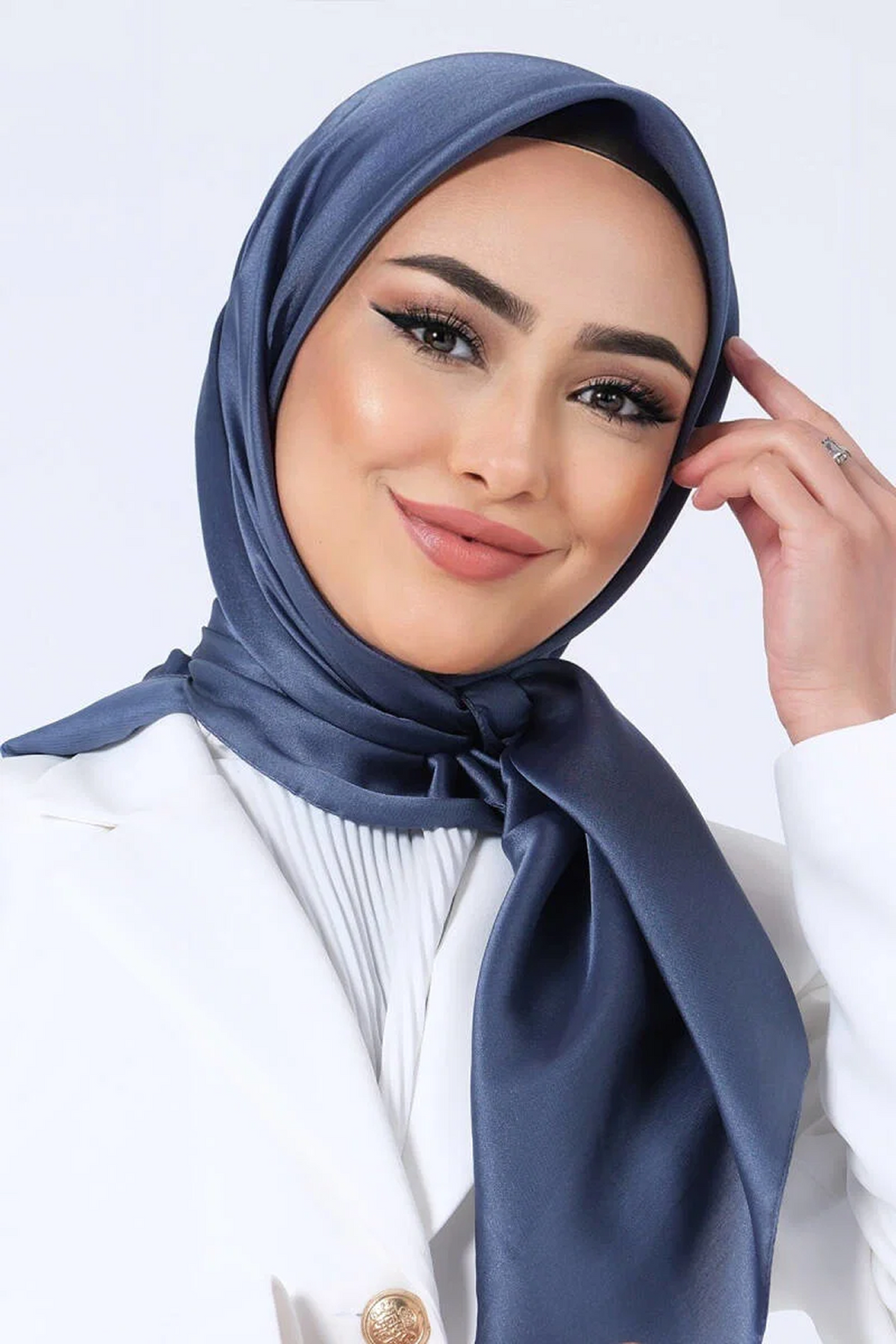 Harem Scarfs 25k Kristal Eşarp Kot Mavisi