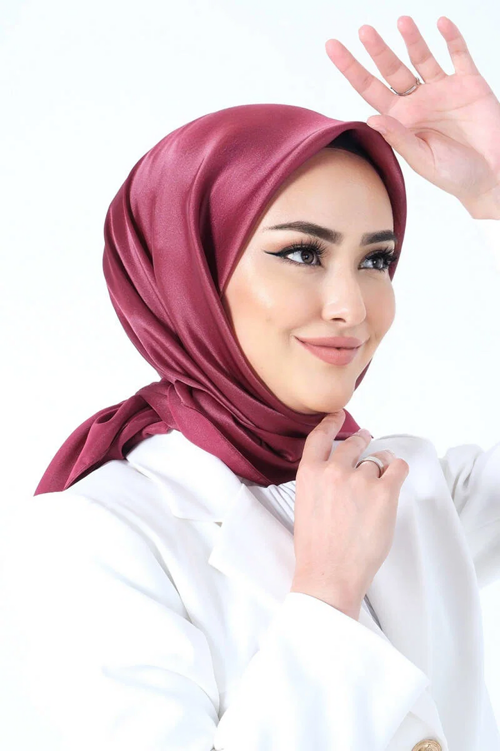 Harem Scarfs 25k Kristal Eşarp Koyu Bordo