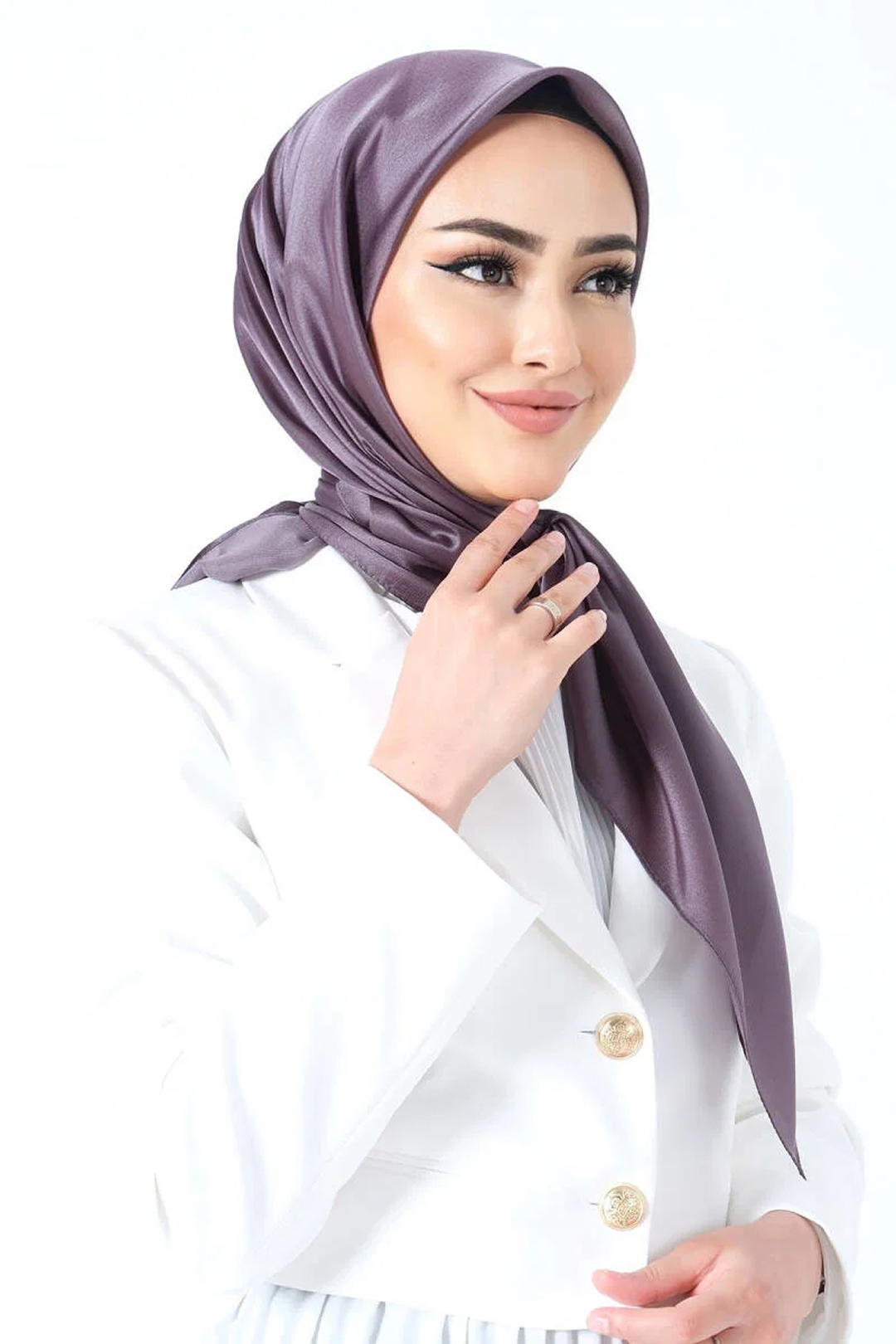 Harem Scarfs 25k Kristal Eşarp Koyu Füme
