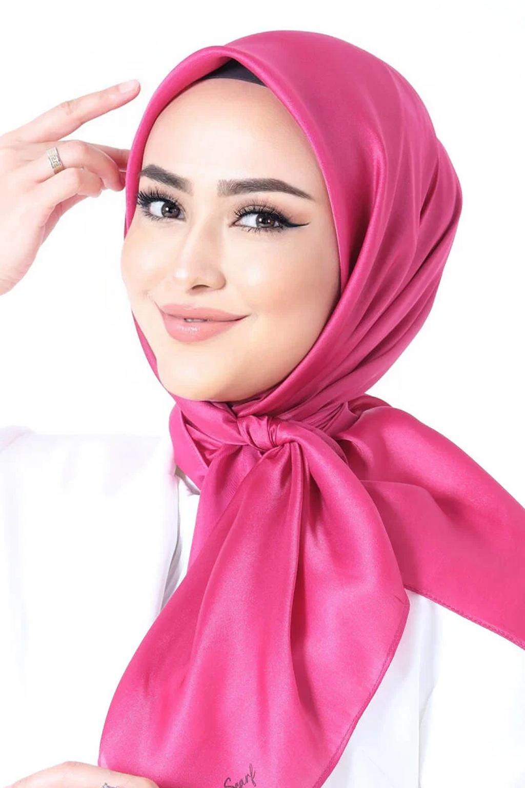 Harem Scarfs 25k Kristal Eşarp Koyu Fuşya