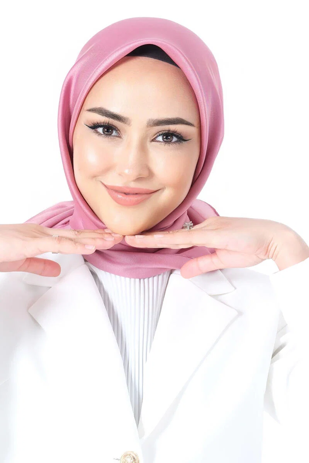 Harem Scarfs 25k Kristal Eşarp Koyu Gül