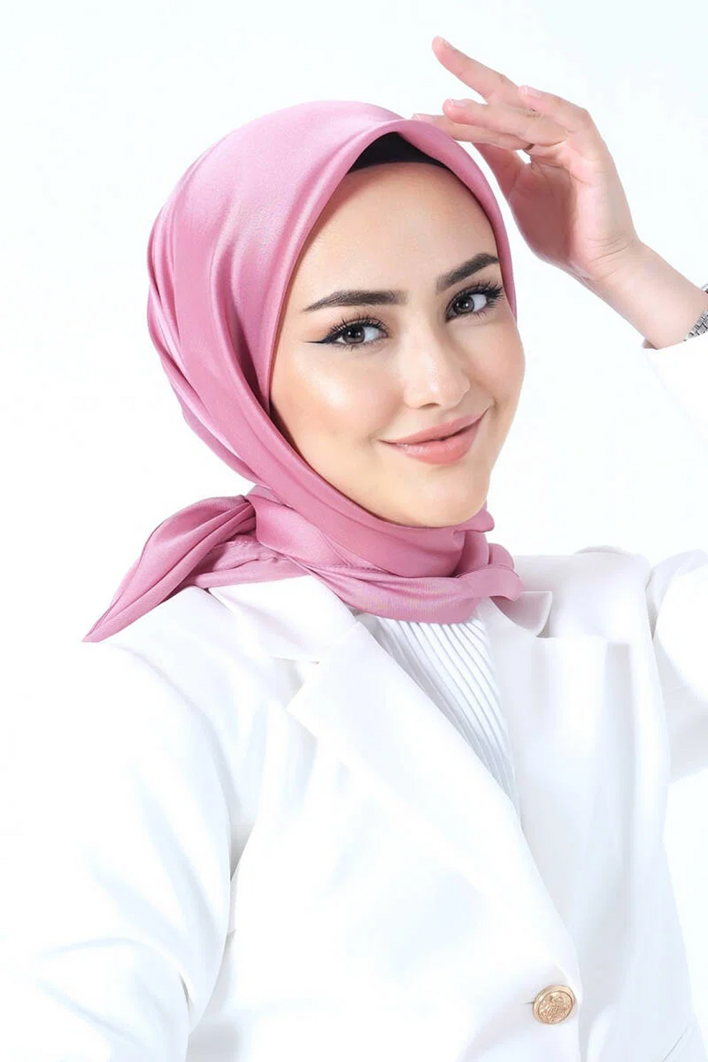 Harem Scarfs 25k Kristal Eşarp Koyu Gül