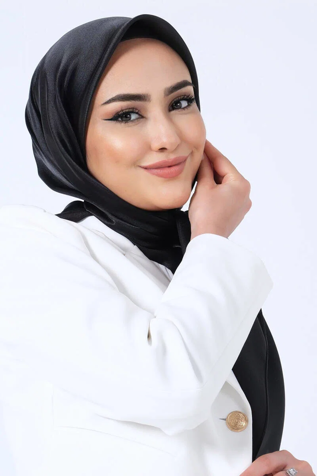 Harem Scarfs 25k Kristal Eşarp Siyah