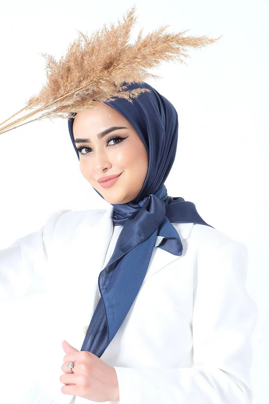 Harem Scarfs 25k Kristal Eşarp Toz Mavi