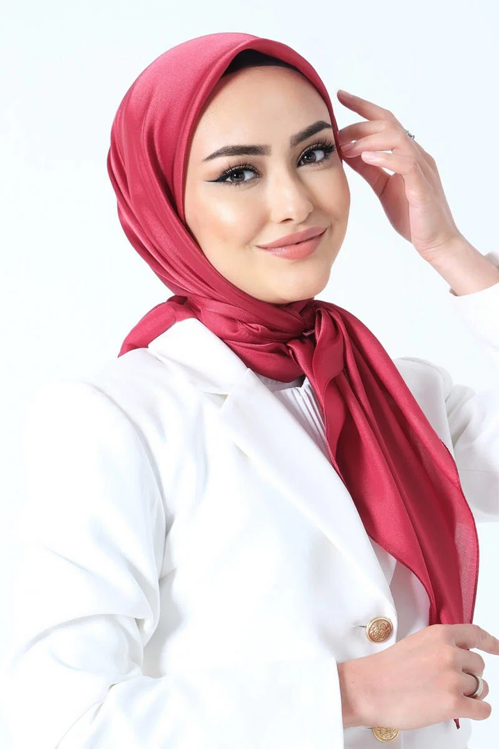 Harem Scarfs 25k Kristal Eşarp Vişne