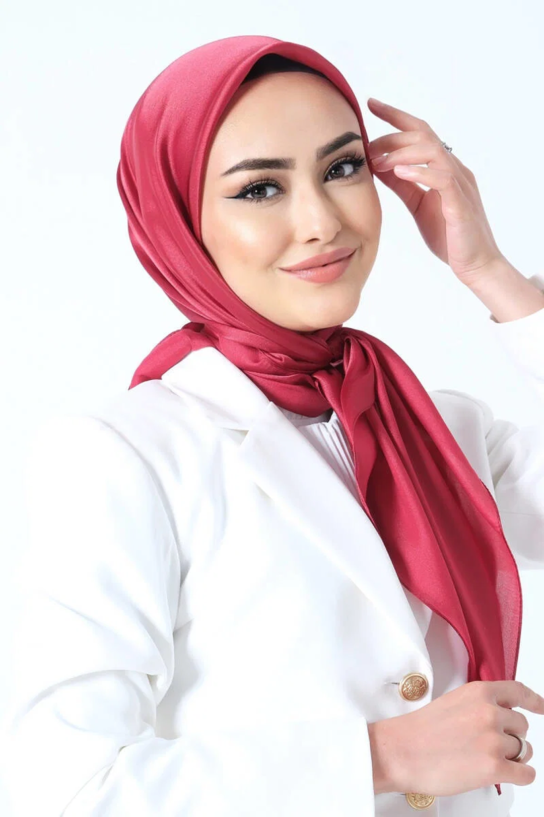 Harem Scarfs 25k Kristal Eşarp Vişne