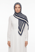 Indian Silk 25y Dior Scarf Navy Blue