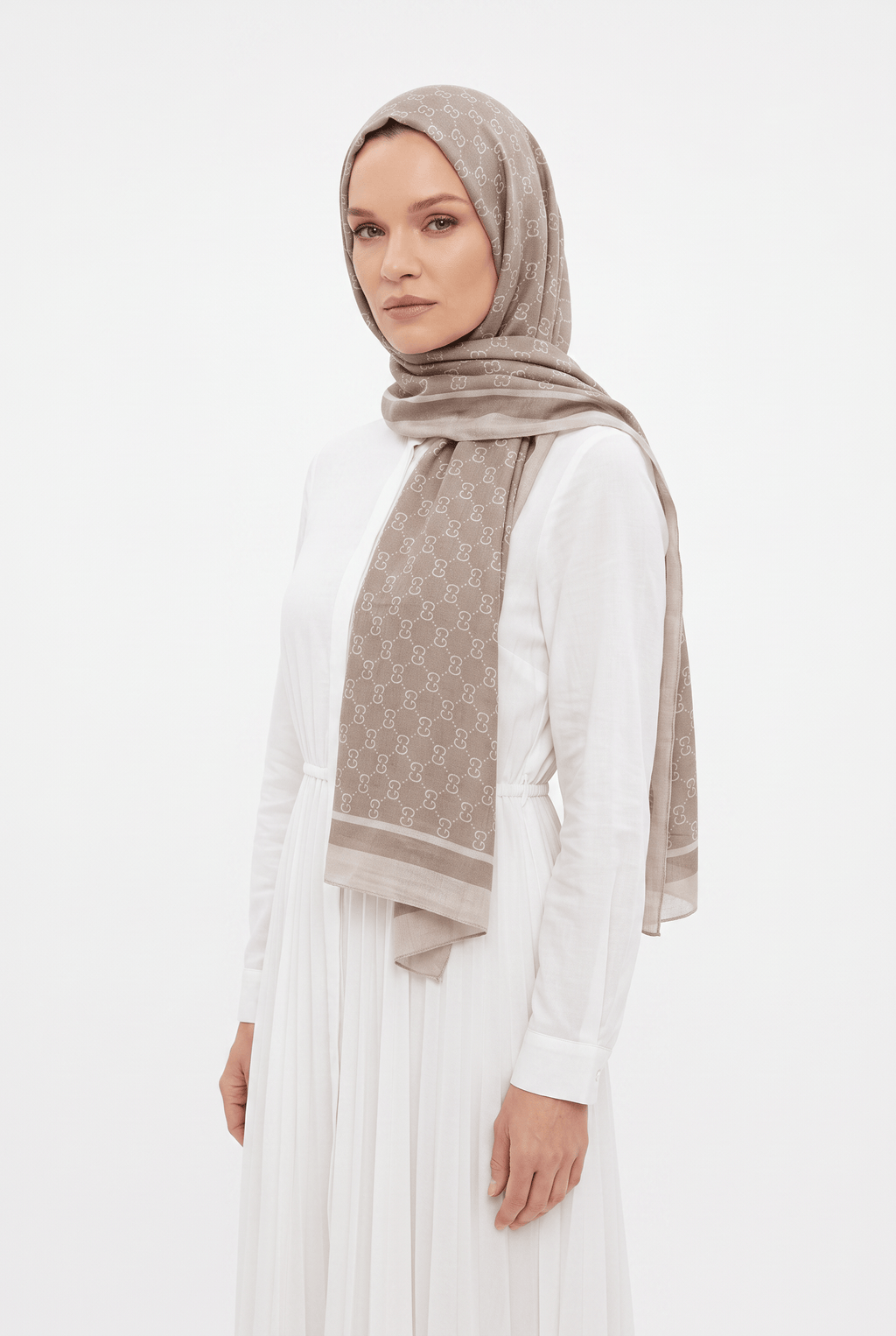 Hint İpek 25y Gucci Şal Bej