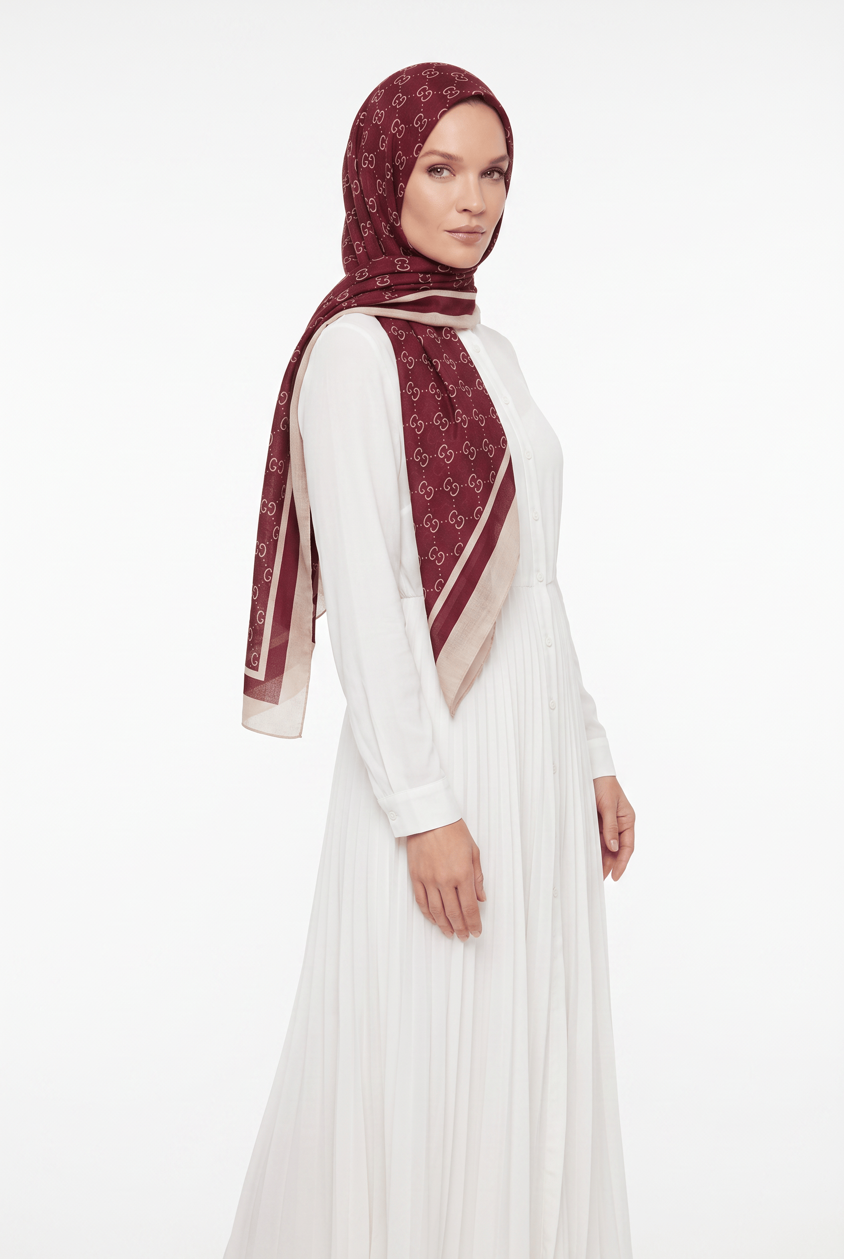 Hint İpek 25y Gucci Şal Bordo