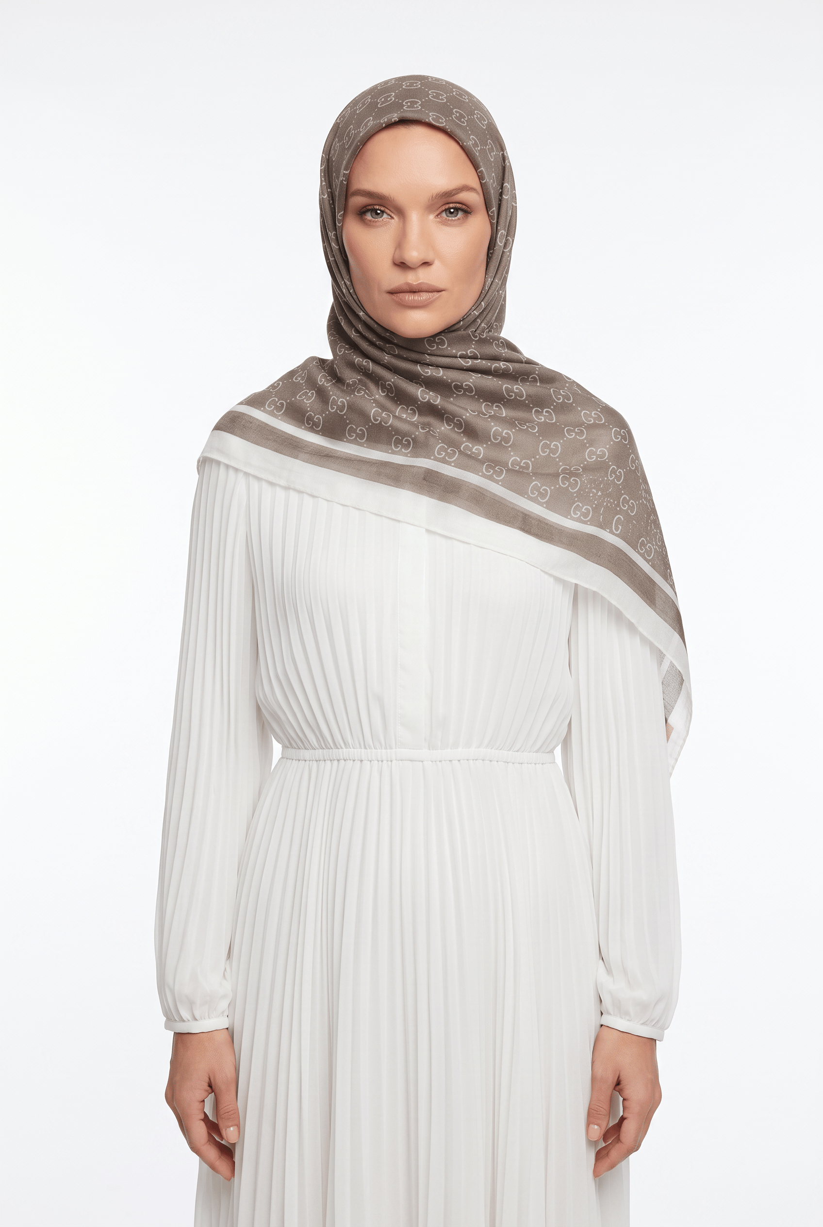 Hint İpek 25y Gucci Şal Sütlü Kahve