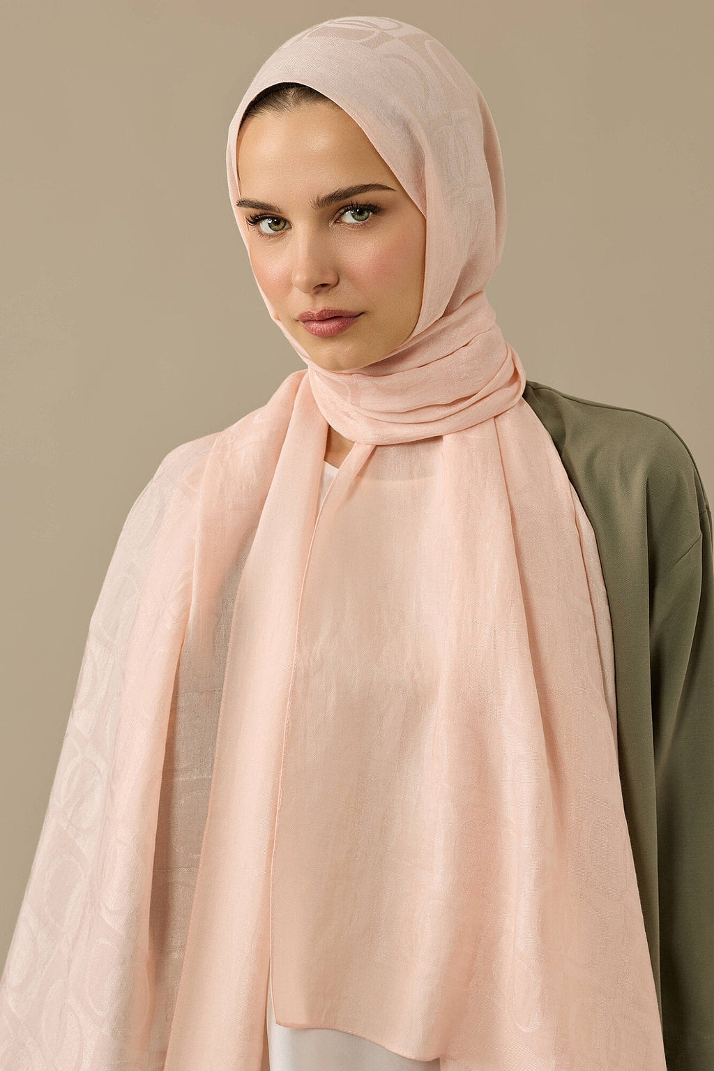 İmannoor 25k Dama Şal Somon