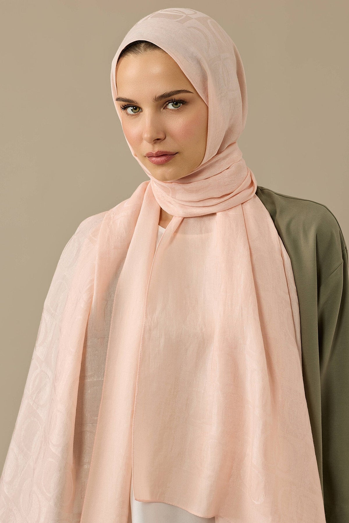 İmannoor 25k Dama Şal Somon