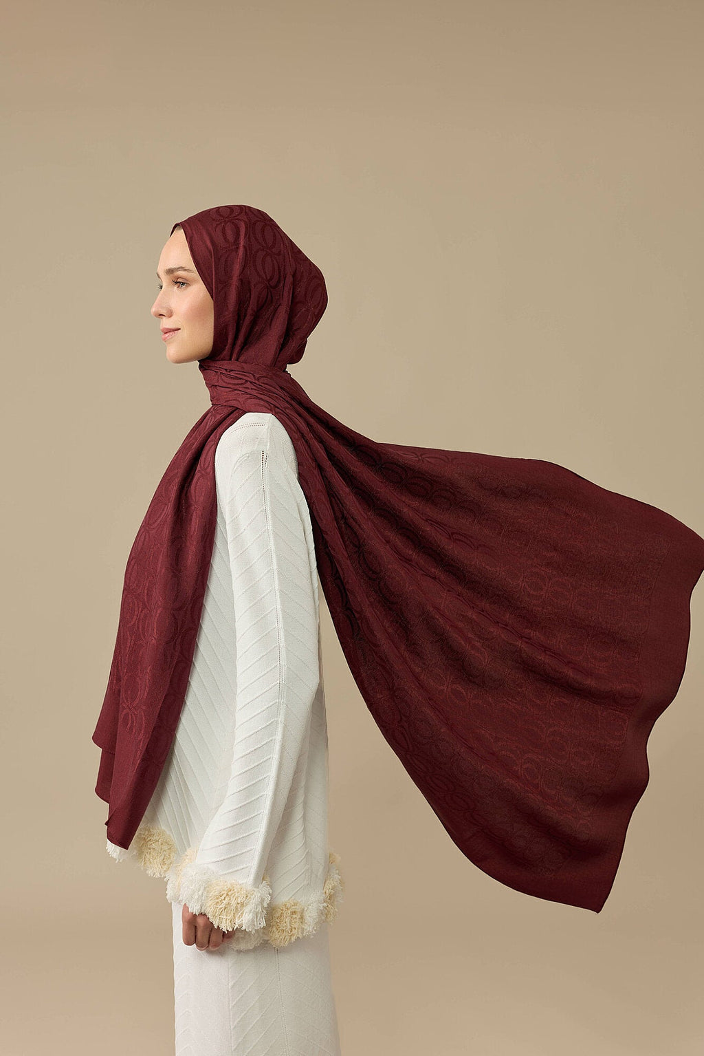 İmannoor 25y Bambunoor Şal Bordo