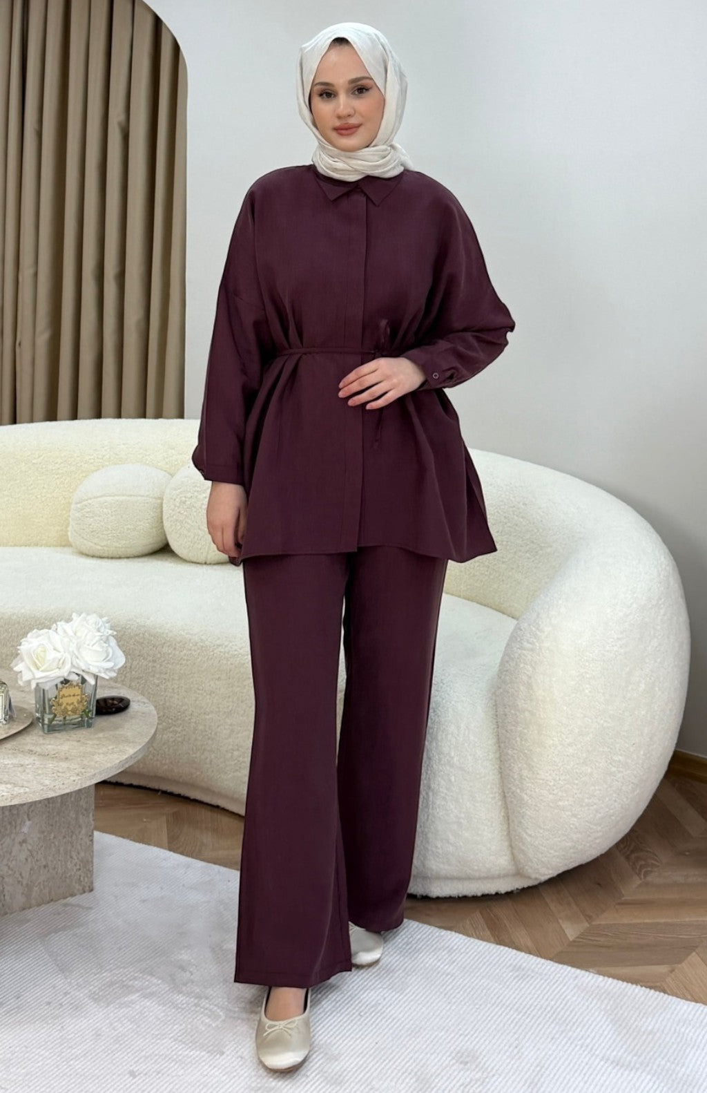 Lesli İkili Takım Mürdüm