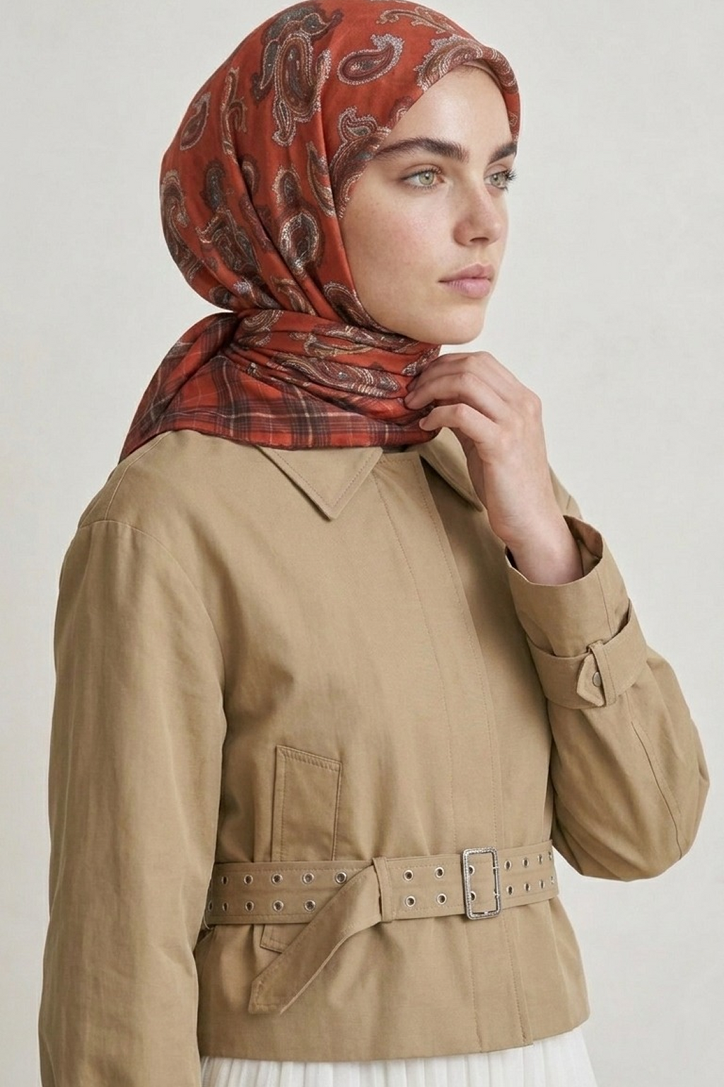 Levidor 26 Kış Elya Eşarp -1 Taba