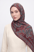 Silk Home 25k Mayda Şal-1 Bordo
