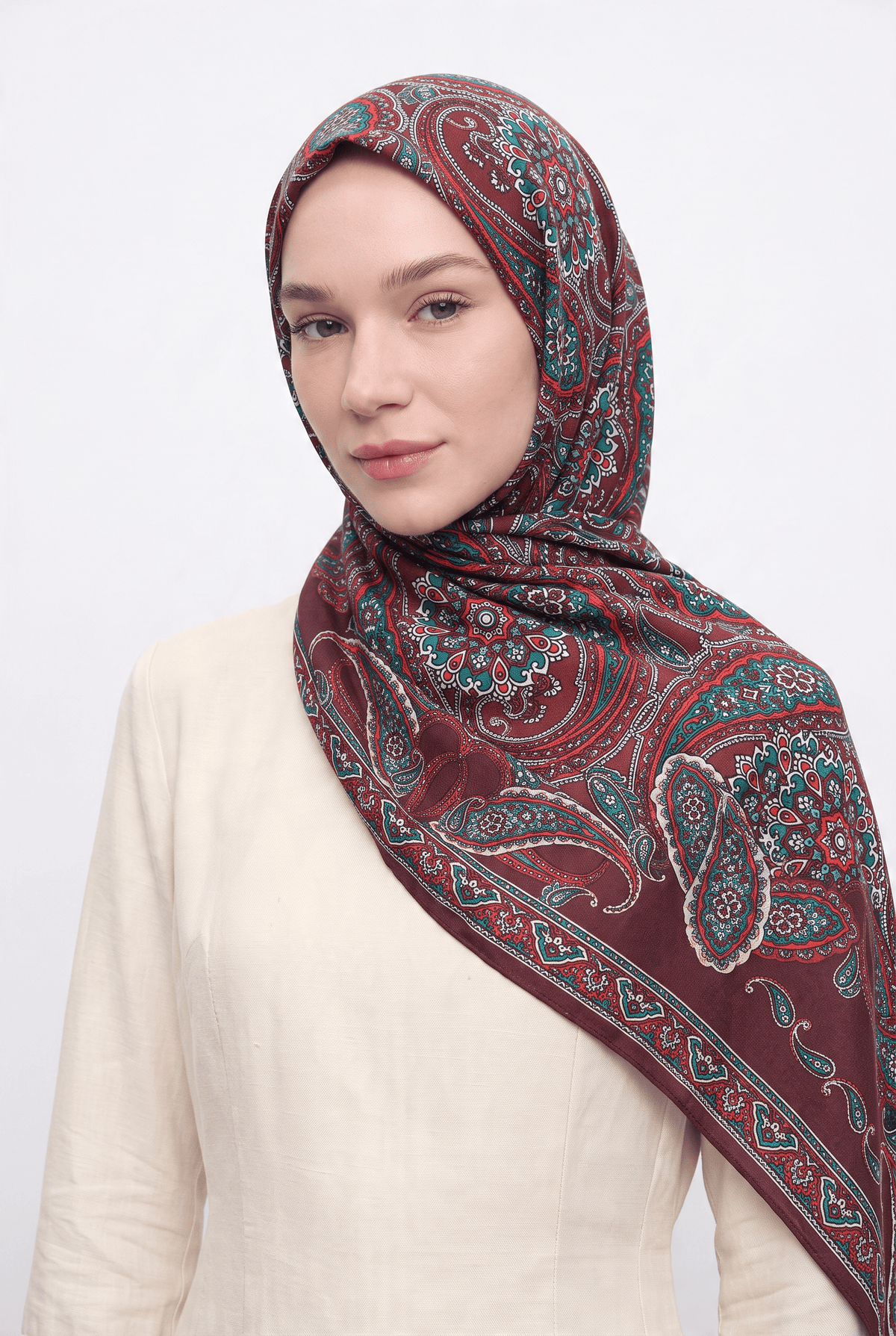 Silk Home 25k Mayda Şal-1 Bordo