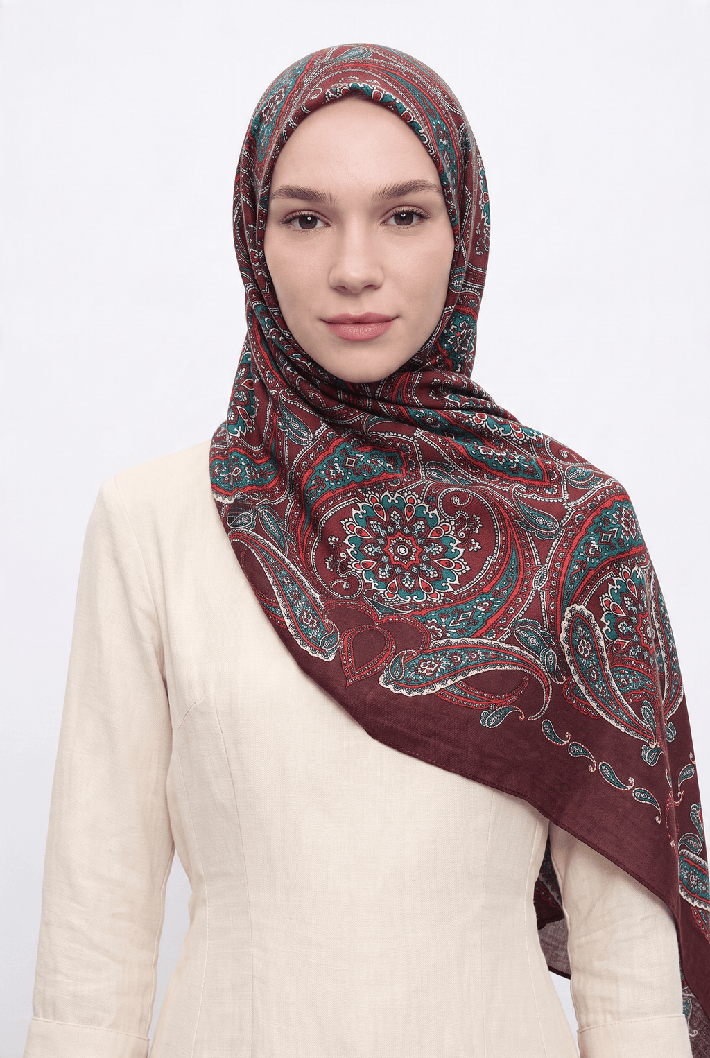 Silk Home 25k Mayda Şal-1 Bordo