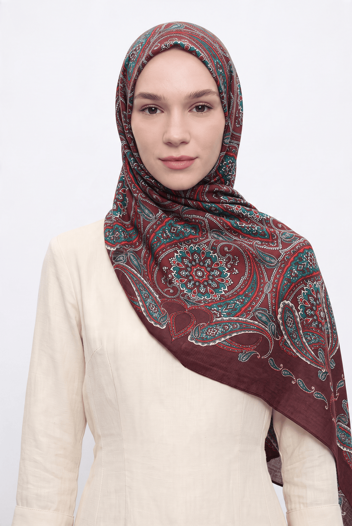 Silk Home 25k Mayda Şal-1 Bordo