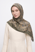 Silk Home 25k Mayda Şal-1 Haki Yeşil